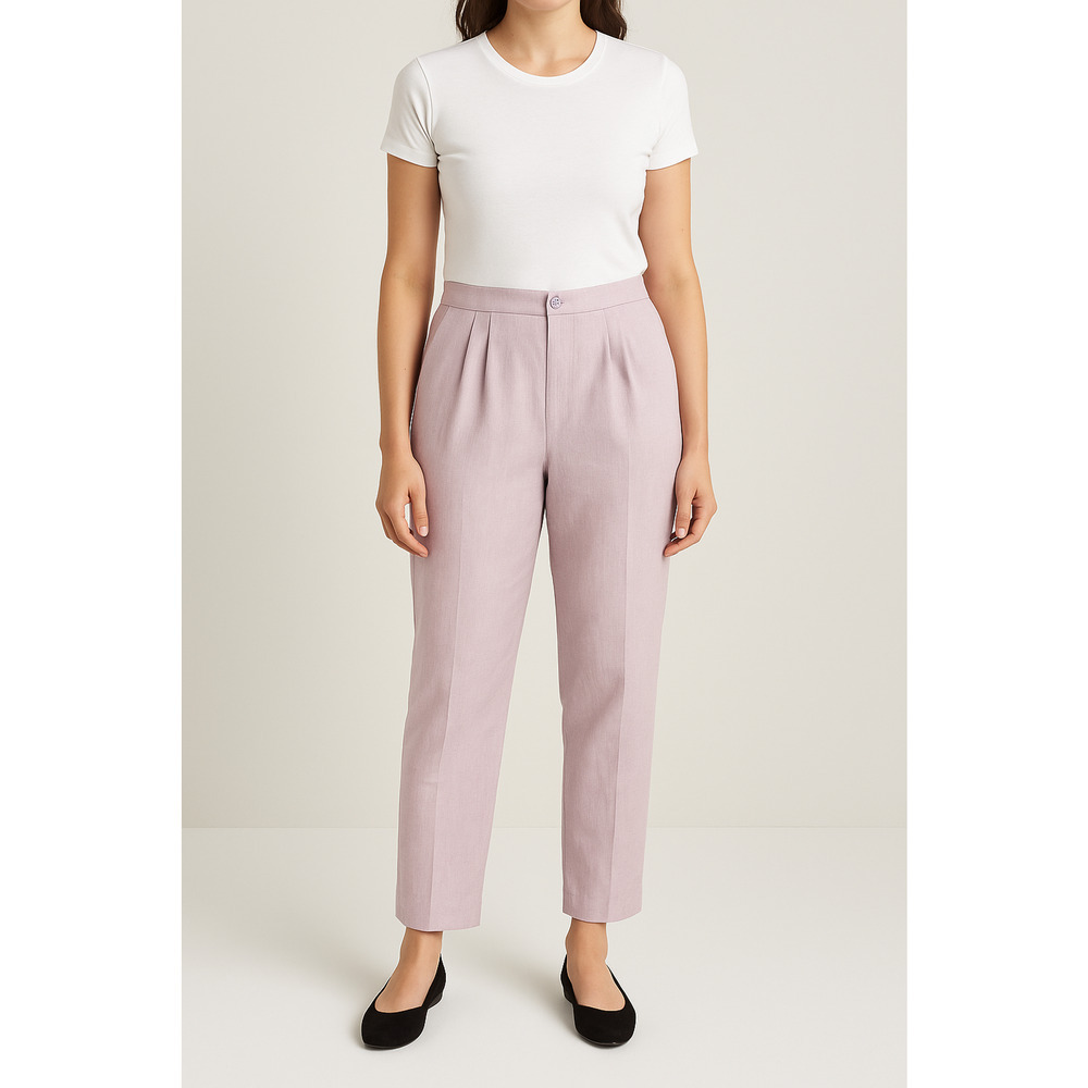 Giorgio Sant' Angelo Linen Blend Tan Wide‎ Leg High-Waisted Dress Pants Size 16